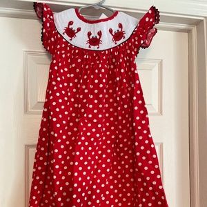 Girls size 6 Babeeni smocked bishop dress